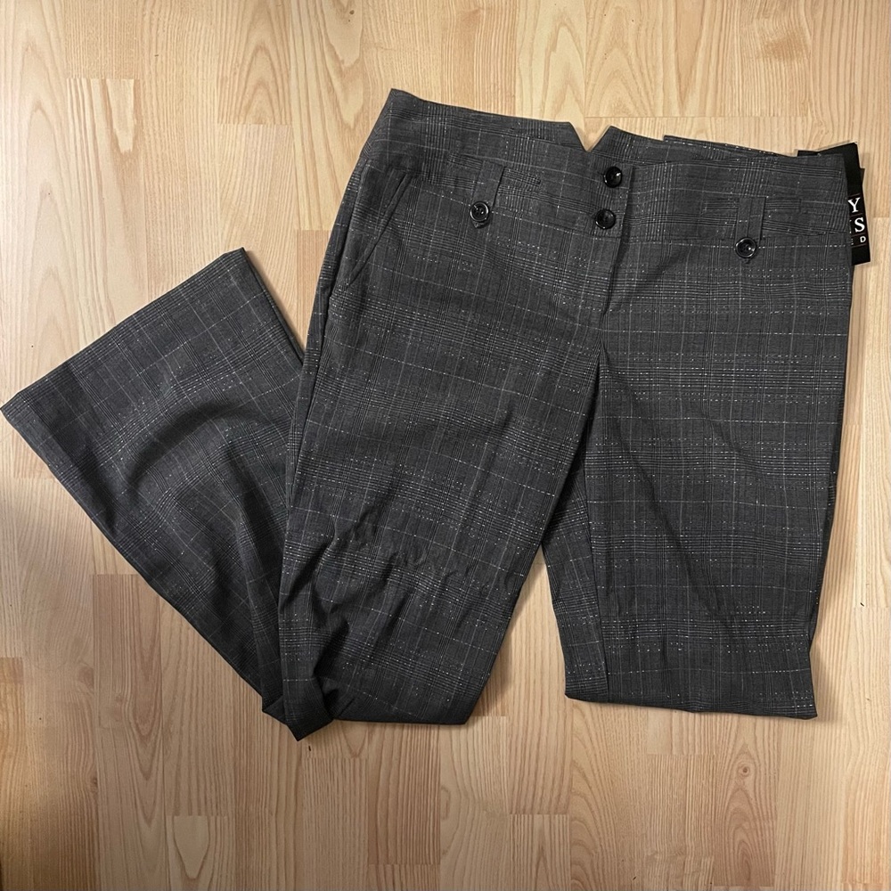 NWT Tracy Evans Wide Leg Plaid Pants sz 7